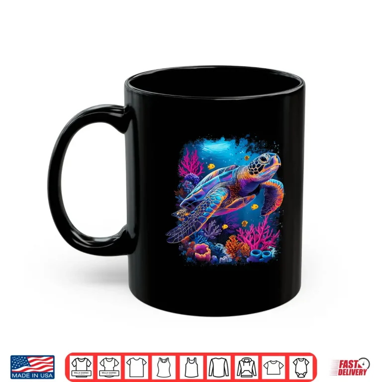 Mug Sea Turtle Beach Earth Day Ocean Animal Scuba Diving Diver Shirt