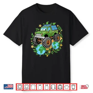 Boys Earth Day Toddler Earth Monster Truck Shirt