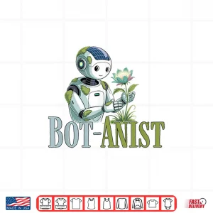 Design Bot Anist Solarpunk Robot Earth Day Green Future Pun Shirt