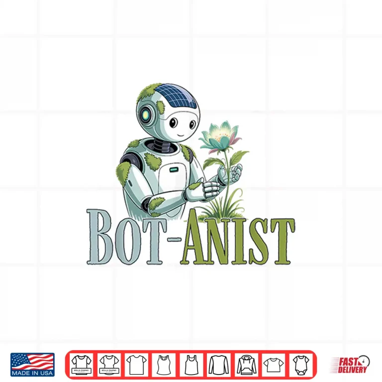 Design Bot Anist Solarpunk Robot Earth Day Green Future Pun Shirt