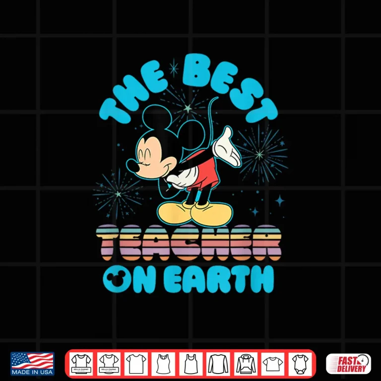 Design Disney Mickey Mouse Best Teacher on Earth Teachers Day Gift Shirt