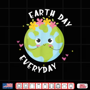 Design Earth Day Everyday Shirt Kids Youth Toddler Girl Environment Shirt