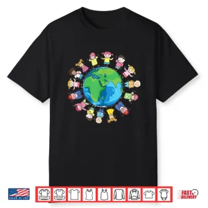Happy Earth Day Children Around The World Tee Shirt