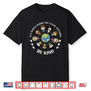 Kind Kids Earth Anti Bullying Unity Day Orange Boys Girls Shirt