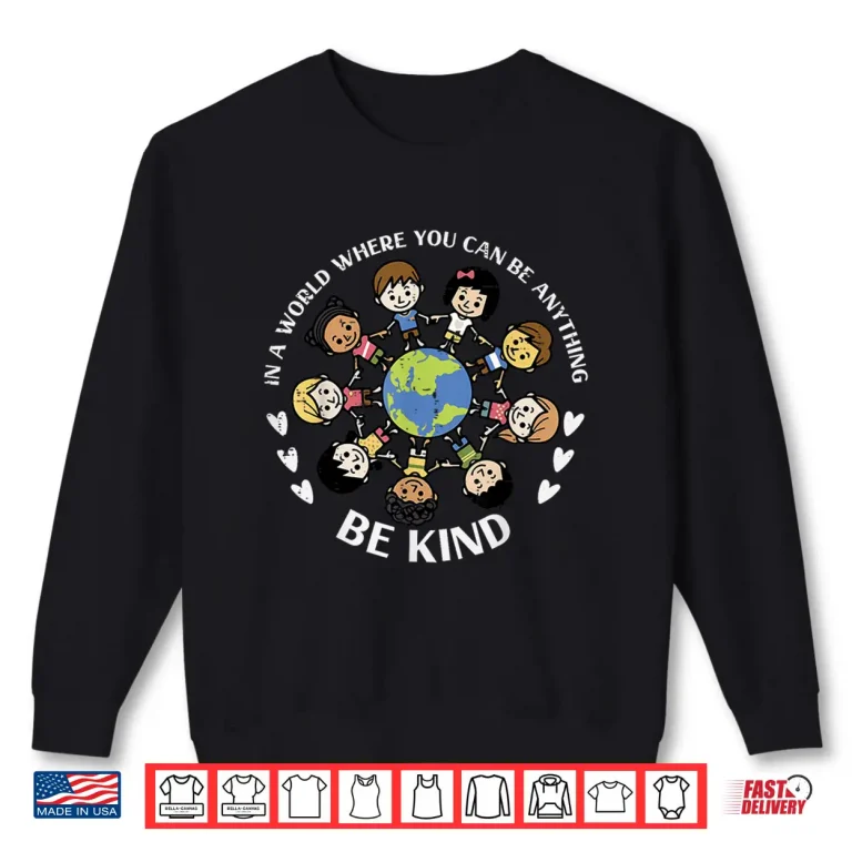 Sweatshirt Kind Kids Earth Anti Bullying Unity Day Orange Boys Girls Shirt