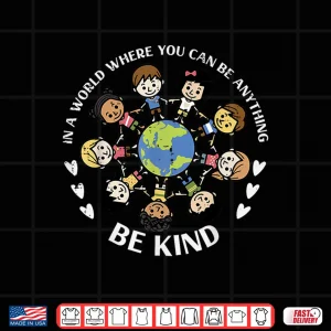 Design Kind Kids Earth Anti Bullying Unity Day Orange Boys Girls Shirt