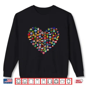Sweatshirt World Flags Earth Day Shirt