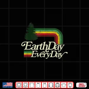 Design Cute Earth Day Everyday Retro Vintage Top Shirt