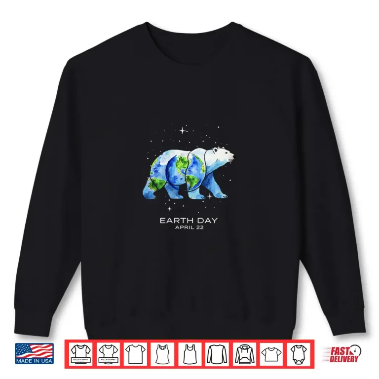 Sweatshirt Earth Day 2026 Polar Bear Art Shirt