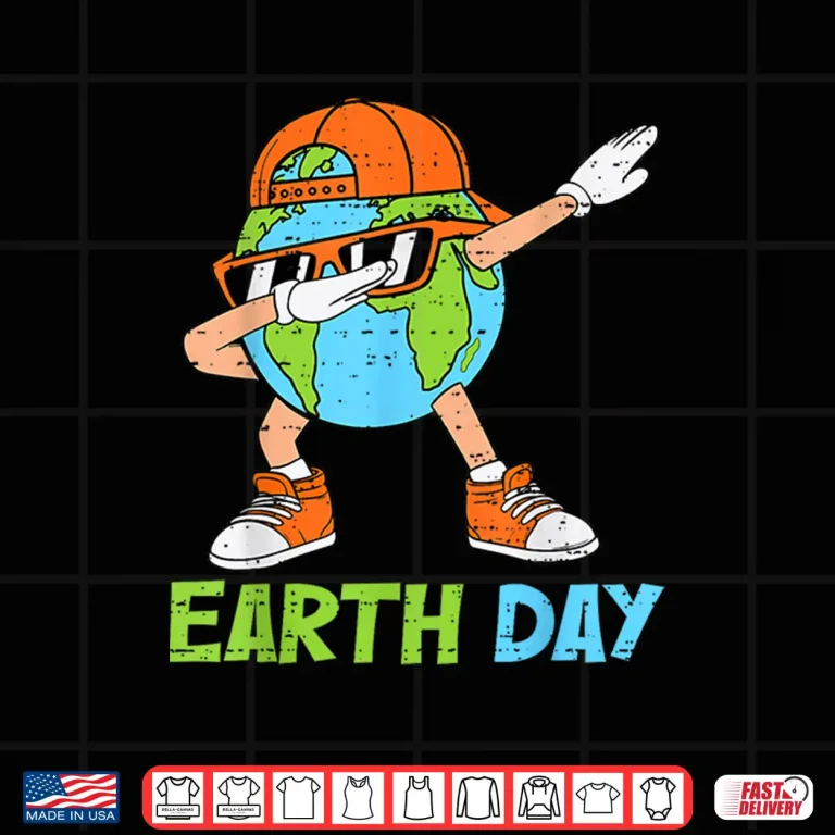 Design Earth Day April 22 Dabbing Earth Dab Boys Teens Toddler Kids Shirt