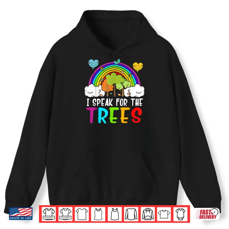 Hoodie Earth Day I Speak For Trees Environmental Boy Youth Toddler Shirt