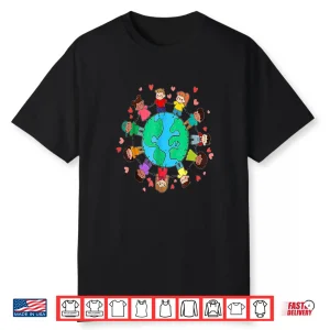 Happy Earth Day Children Around The World Shirt