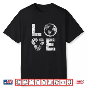 Love Earth Day 90S Vintage Recycling Kids Or Teacher Shirt