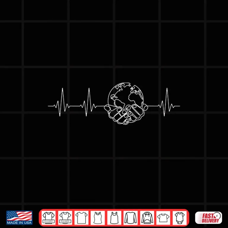 Design Save the Planet Heartbeat on World Earth Day Environmental Shirt