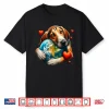 American Foxhound Dog Earth Day Hug Love Owner Planet Globe Shirt
