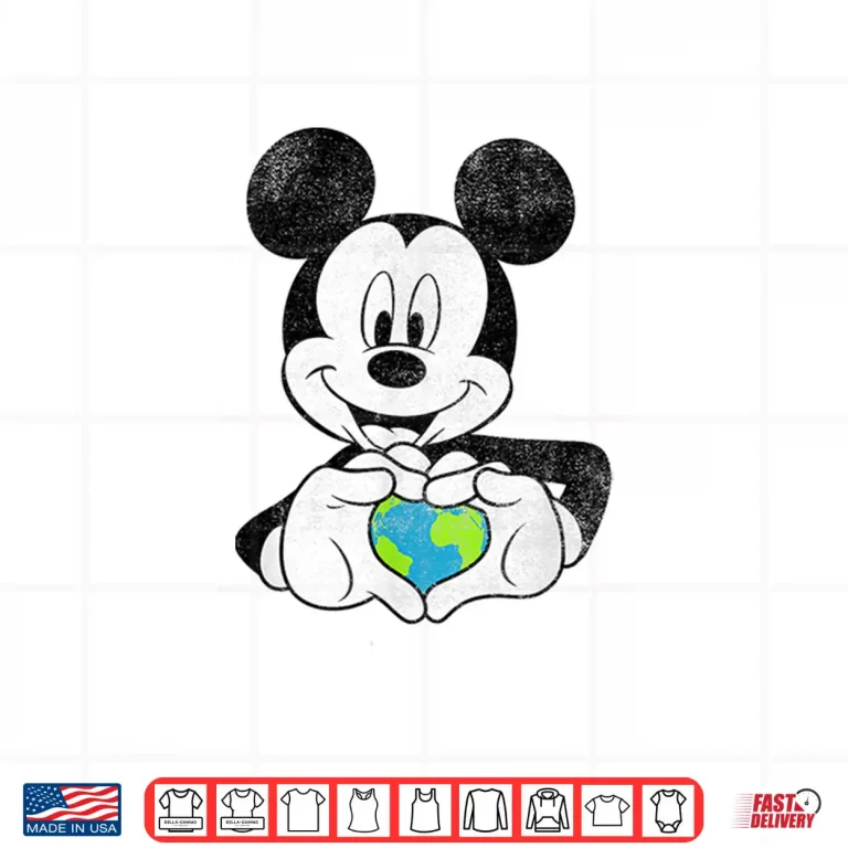 Design Disney Mickey Friends Earth Day Mickey Holding Earth Shirt