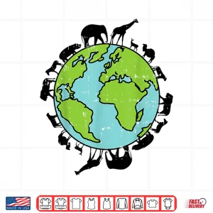Design Earth Animals Wildlife Conservation Environmentalist Gift Shirt
