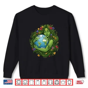 Sweatshirt Green Mother Nature Earth Day Planet Earth Mother Women Girl Shirt