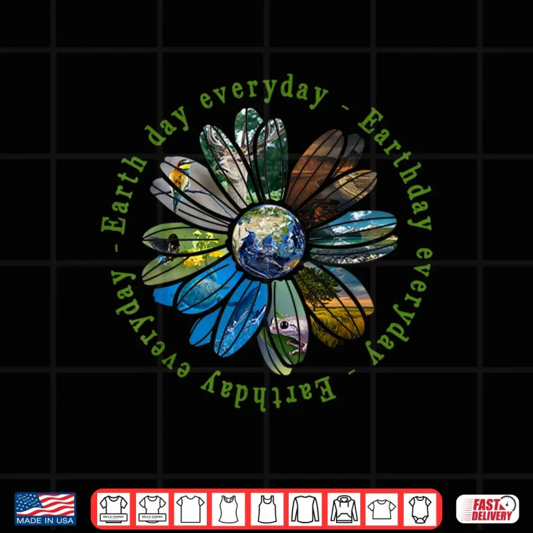 Design Funny Earth Day Everyday Sunflower Earth Animal Lovers Shirt