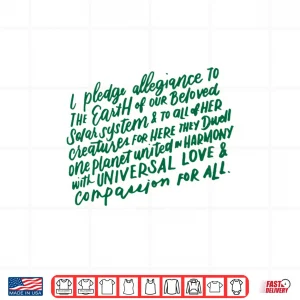 Design I Pledge Allegiance To The Earth Long Sleeve Shirt Earth Day Shirt