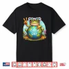 Peace Sign Hand Frog Kids Mens Womens Earth Day Frog Shirt