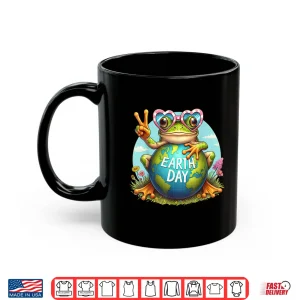 Mug Peace Sign Hand Frog Kids Mens Womens Earth Day Frog Shirt