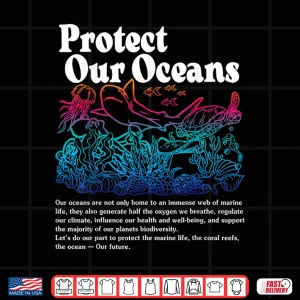 Design Protect Our Oceans Save The Ocean World Ocean Day Earth Day Shirt