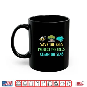 Mug Recycling Environmentalist Bees Trees Earth Day Nature Lover Shirt