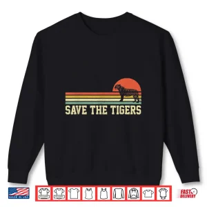 Sweatshirt Vintage Save The Tigers T Shirt Gift Tigers Lovers