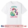 Cute Unicorn Happy Earth Day Groovy Women Men Kids Shirt