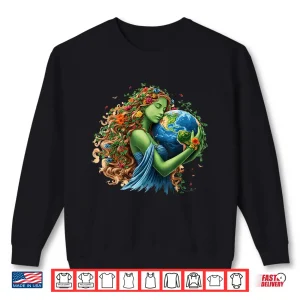 Sweatshirt Earth Day 2026 Green Mother Nature Planet Women Girls Shirt