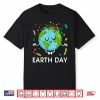 Earth Day Shirt Floral Cute & Peaceful Planet Earth Day 2025 Shirt
