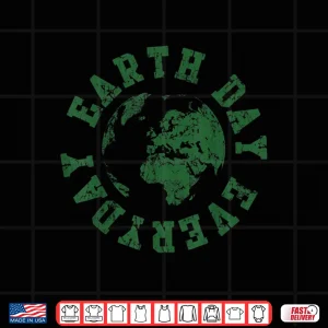 Design Earth Day Everyday Retro Environmental Shirt
