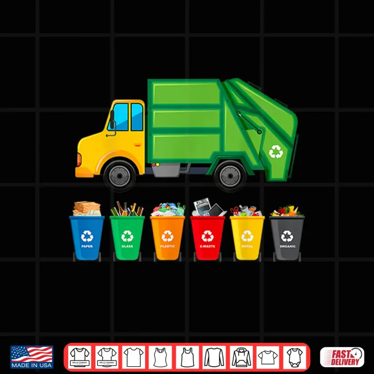 Design Garbage Truck Reuse Recycle Trash Collector Earth Day Shirt
