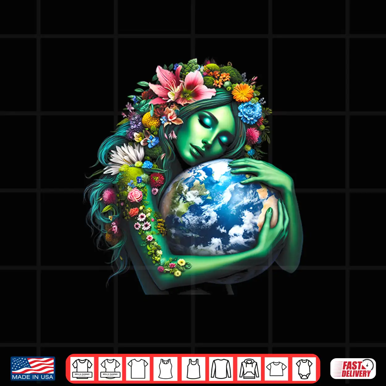 Green Mother Earth Day Gaia Save Our Planet Women Girl Kids Shirt Green Mother Earth Day Gaia Save Our Planet Women Girl Kids Shirt