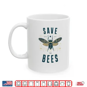 Mug Retro Save the Bees Apiary Shirt Bee Beekeeper Earth Day Shirt