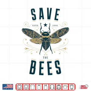 Design Retro Save the Bees Apiary Shirt Bee Beekeeper Earth Day Shirt