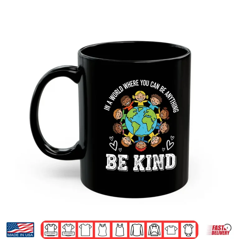 Mug Unity Day Orange Be Kind Earth Anti Bullying Boys Girls Kids Shirt