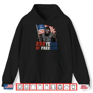 Hoodie 250 Years American 1776 2026 250th Birthday Bigfoot Lovers Shirt