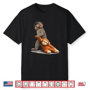 The Monkey Punch With Plush Toy Cute Baby Stuffed Animal Shirt