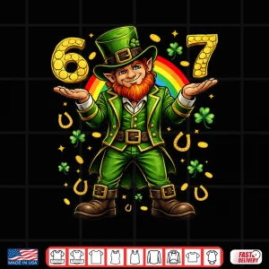 Design 67 St Patricks Day Shirts for Kids Boys Six Seven Funny Shirt