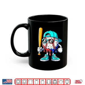 Mug Baseball Drip for Boys Ice Cream Drip Baseball Sport Lover Shirt
