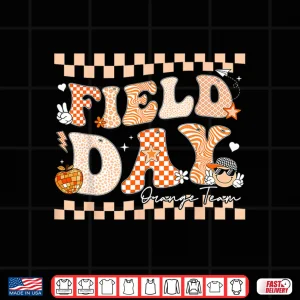 Design Field Day Orange Team Smile Face Retro Men Women Kids Shirt