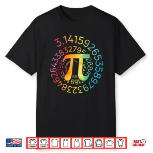 Funny Pi Day Spiral Pi Math 3.14 Design For Men Women Kids Shirt