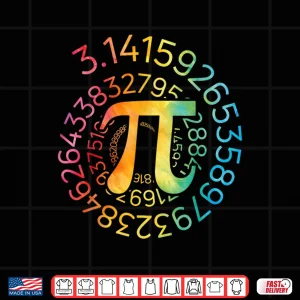 Design Funny Pi Day Spiral Pi Math 3.14 Design for Men Women Kids Shirt