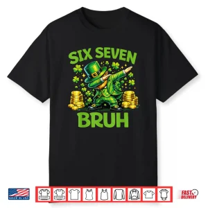 Six Seven 67 Bruh 6 7 Meme Funny St Patricks Day Boys Kids Shirt
