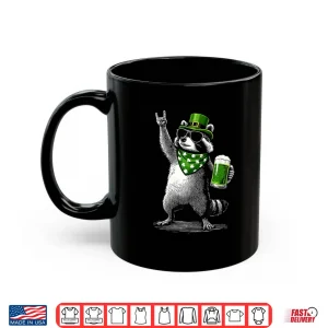 Mug Raccoon St Pattys Shamrock Beer Funny St Patricks Day Shirt