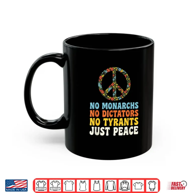 Mug No Kings in America Groovy Vintage 70s Peace Shirt