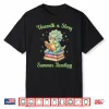 Unearth A Story Triceratops Dinosaur Reading Books Cute Dino Shirt