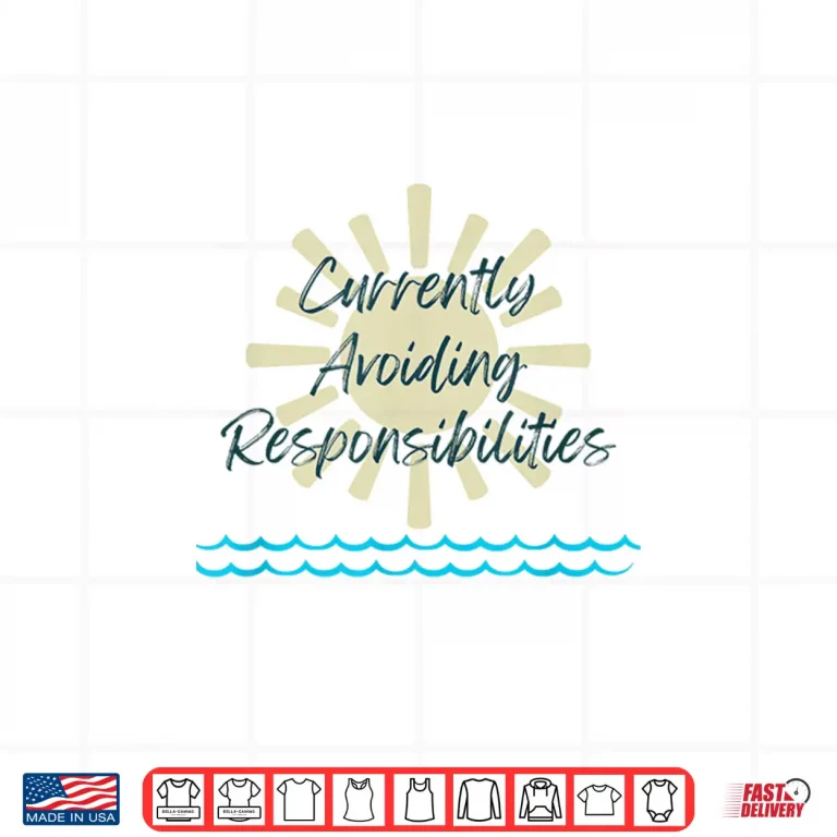 Design Avoiding Responsibilities Funny Vacation Humor Beach Gifts Shirt